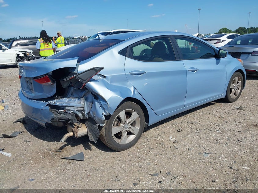 2012 Hyundai Elantra VIN KMHDH4AE6CU376772 IAAI salvage auction — RIGHT REAR, Salvage Title, sold $525 on 2026-07-23 (photo 4)