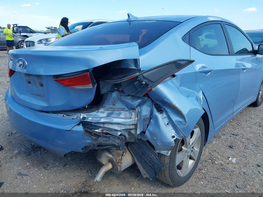 2012 Hyundai Elantra VIN KMHDH4AE6CU376772 IAAI salvage auction — RIGHT REAR, Salvage Title, sold $525 on 2026-07-23 (photo 6)