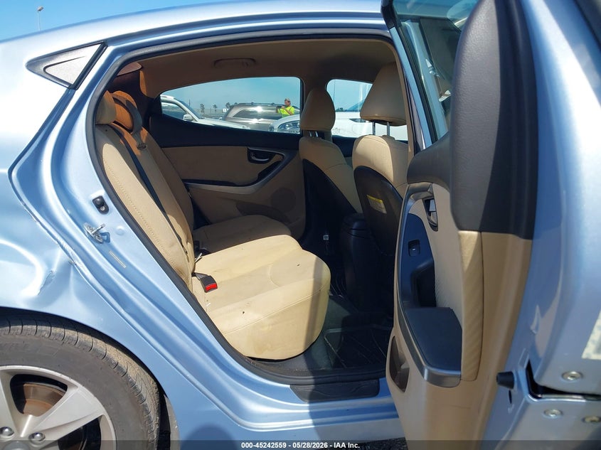 2012 Hyundai Elantra VIN KMHDH4AE6CU376772 IAAI salvage auction — RIGHT REAR, Salvage Title, sold $525 on 2026-07-23 (photo 8)