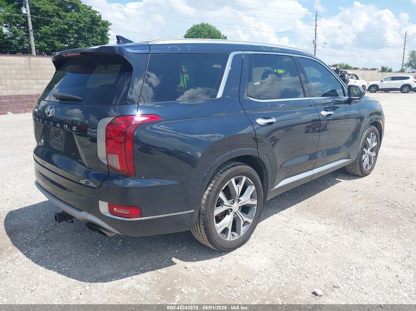 2021 Hyundai Palisade VIN KM8R54HE1MU256528 IAAI salvage auction — HAIL, Salvage Title, sold $9,100 on 2026-08-03 (photo 4)