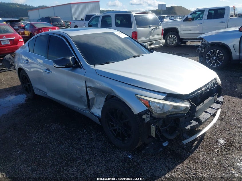 2016 Infiniti Q50 VIN JN1CV7AR8GM252797 IAAI salvage auction — RIGHT SIDE, Salvage Title, sold $1,350 on 2026-07-21 (photo 1)