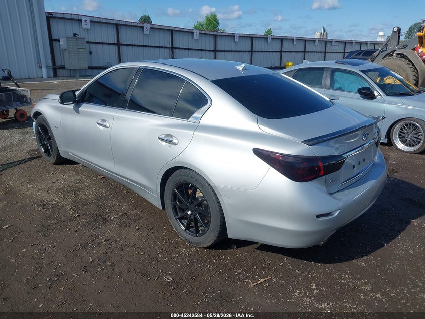2016 Infiniti Q50 VIN JN1CV7AR8GM252797 IAAI salvage auction — RIGHT SIDE, Salvage Title, sold $1,350 on 2026-07-21 (photo 3)