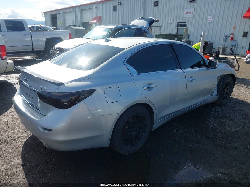 2016 Infiniti Q50 VIN JN1CV7AR8GM252797 IAAI salvage auction — RIGHT SIDE, Salvage Title, sold $1,350 on 2026-07-21 (photo 4)