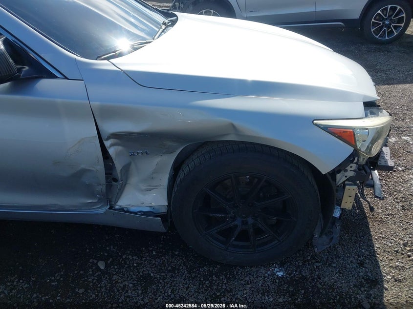 2016 Infiniti Q50 VIN JN1CV7AR8GM252797 IAAI salvage auction — RIGHT SIDE, Salvage Title, sold $1,350 on 2026-07-21 (photo 6)