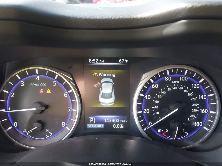 2016 Infiniti Q50 VIN JN1CV7AR8GM252797 IAAI salvage auction — RIGHT SIDE, Salvage Title, sold $1,350 on 2026-07-21 (photo 7)