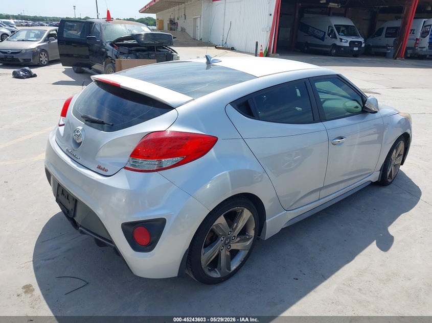 2014 Hyundai Veloster VIN KMHTC6AE9EU200680 IAAI salvage auction — NORMAL WEAR, Original (Texas), sold $900 on 2026-07-06 (photo 4)