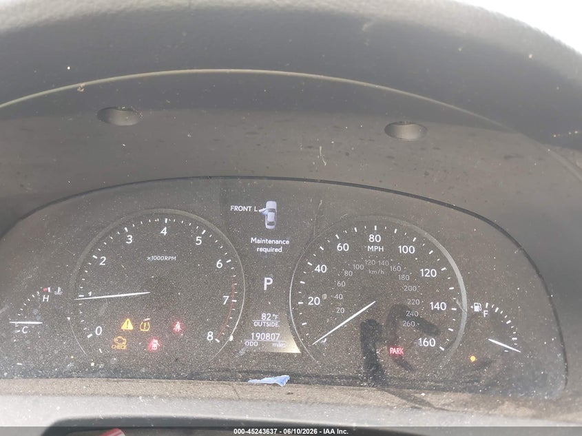 2013 Lexus Ls 460 VIN JTHCL5EF4D5019222 IAAI salvage auction — NORMAL WEAR, Repossession Paperwork (Georgia), sold $5,150 on 2026-07-08 (photo 7)