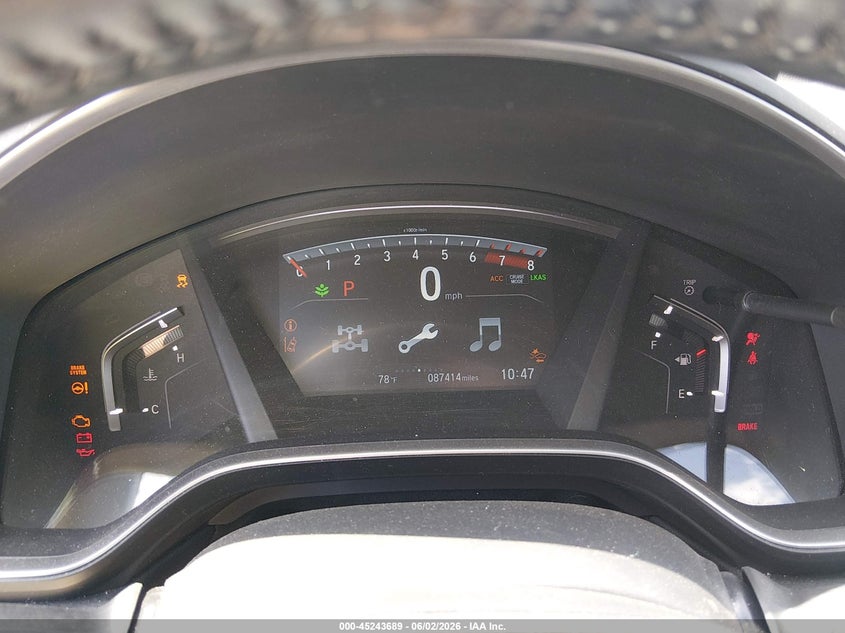 2018 Honda Cr-v VIN 7FARW2H87JE036285 IAAI salvage auction — FRONT END, Salvage Title, sold $5,400 on 2026-07-12 (photo 7)