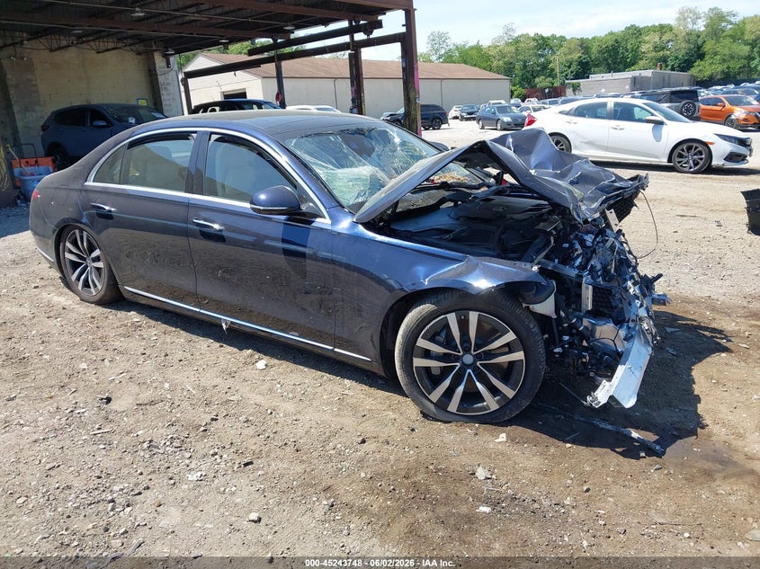 2026 Mercedes-benz S-klasse VIN W1K6G7GB3TA351818 IAAI salvage auction — FRONT END, Salvage Title, sold $12,100 on 2026-07-28 (photo 1)