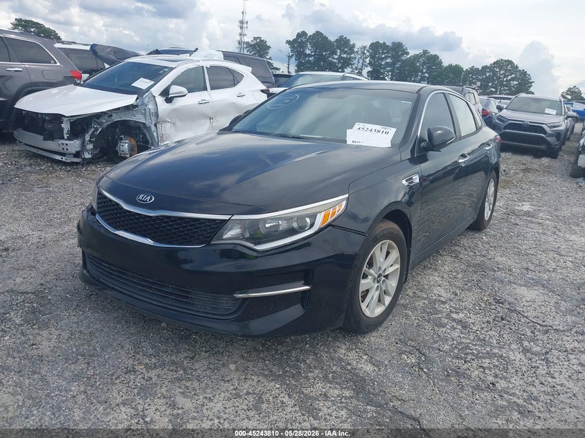 2016 Kia Optima VIN 5XXGT4L32GG105585 IAAI salvage auction — RIGHT SIDE, Salvage Title, sold $875 on 2026-07-15 (photo 2)