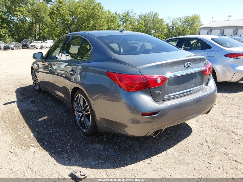 2015 Infiniti Q50 VIN JN1BV7AR0FM391896 IAAI salvage auction — FRONT END, Clear (Indiana), sold $2,950 on 2026-07-18 (photo 3)