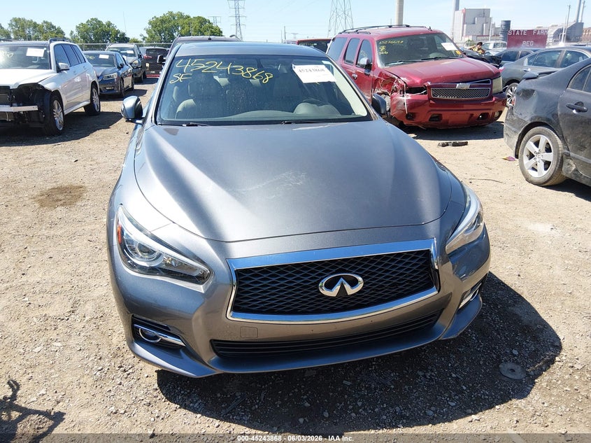 2015 Infiniti Q50 VIN JN1BV7AR0FM391896 IAAI salvage auction — FRONT END, Clear (Indiana), sold $2,950 on 2026-07-18 (photo 6)