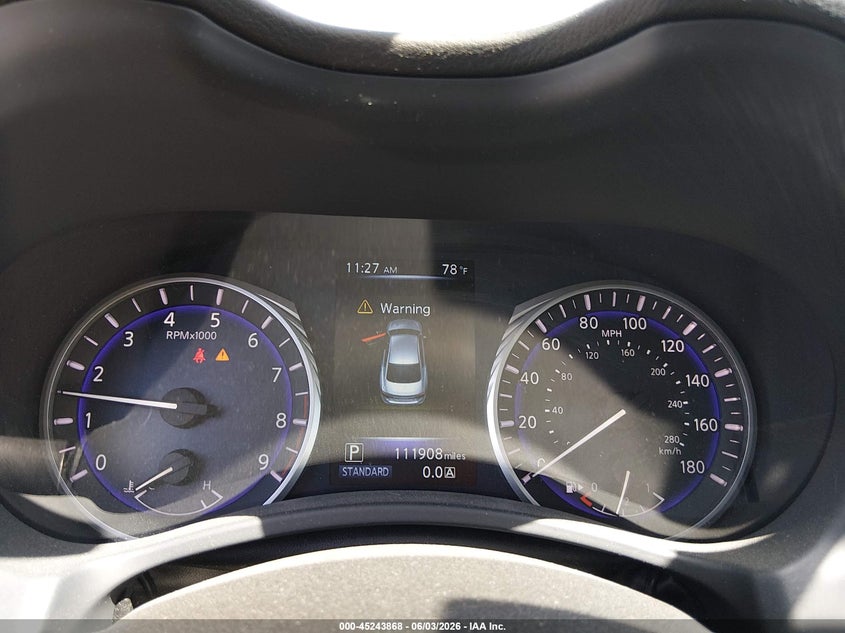2015 Infiniti Q50 VIN JN1BV7AR0FM391896 IAAI salvage auction — FRONT END, Clear (Indiana), sold $2,950 on 2026-07-18 (photo 7)