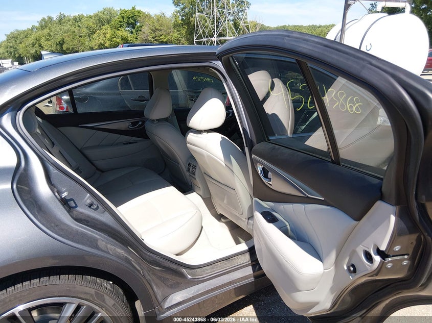 2015 Infiniti Q50 VIN JN1BV7AR0FM391896 IAAI salvage auction — FRONT END, Clear (Indiana), sold $2,950 on 2026-07-18 (photo 8)