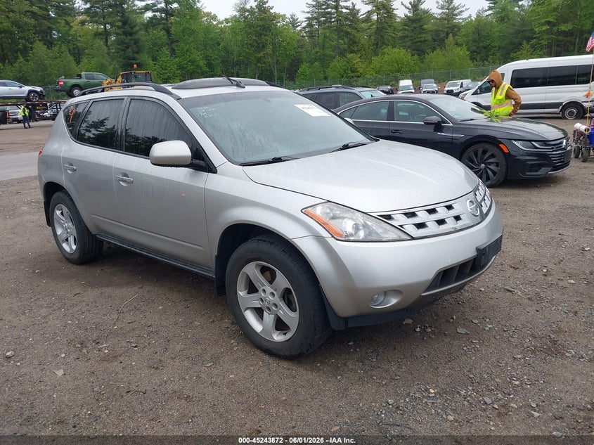 2004 Nissan Murano VIN JN8AZ08W74W307658 IAAI salvage auction — FRONT END, Salvage (Massachusetts), sold $425 on 2026-07-24 (photo 1)