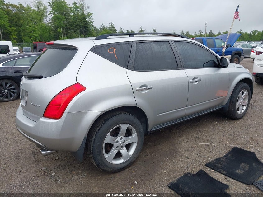 2004 Nissan Murano VIN JN8AZ08W74W307658 IAAI salvage auction — FRONT END, Salvage (Massachusetts), sold $425 on 2026-07-24 (photo 4)