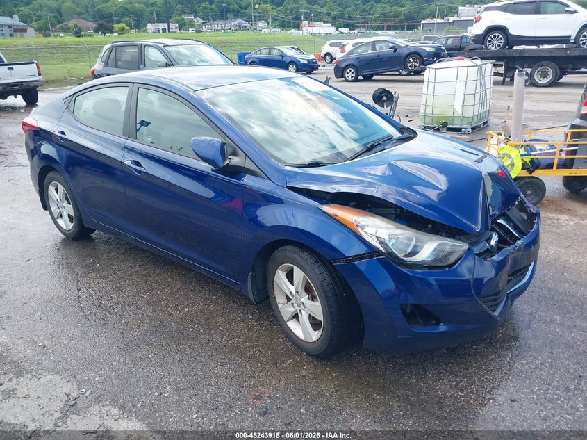 2013 Hyundai Elantra VIN KMHDH4AE4DU557452 IAAI salvage auction — THEFT, Salvage Title, sold $1,050 on 2026-08-01 (photo 1)