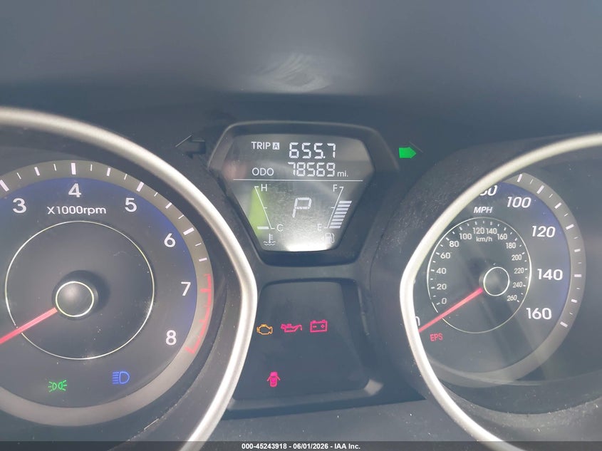 2013 Hyundai Elantra VIN KMHDH4AE4DU557452 IAAI salvage auction — THEFT, Salvage Title, sold $1,050 on 2026-08-01 (photo 7)