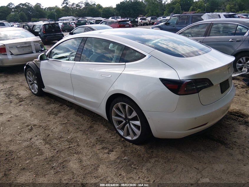 2019 Tesla Model 3 VIN 5YJ3E1EB4KF469949 IAAI salvage auction — LEFT FRONT, Salvage Title, sold $4,950 on 2026-08-01 (photo 3)