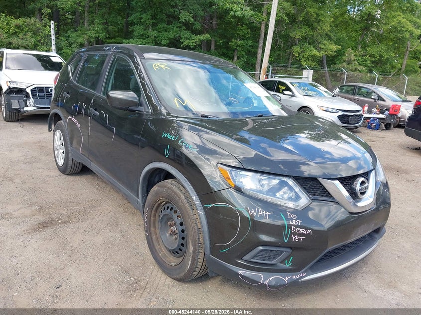 2016 Nissan Rogue VIN JN8AT2MV6GW142040 IAAI salvage auction — REAR END, Salvage Title, sold $850 on 2026-07-29 (photo 1)