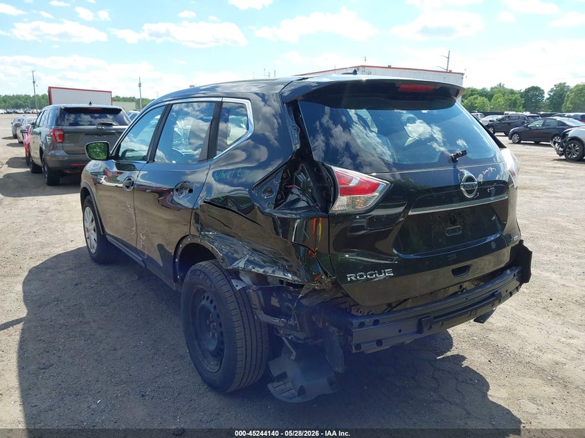 2016 Nissan Rogue VIN JN8AT2MV6GW142040 IAAI salvage auction — REAR END, Salvage Title, sold $850 on 2026-07-29 (photo 3)