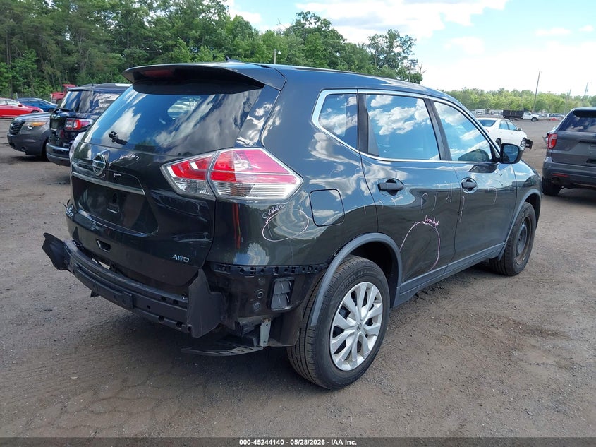 2016 Nissan Rogue VIN JN8AT2MV6GW142040 IAAI salvage auction — REAR END, Salvage Title, sold $850 on 2026-07-29 (photo 4)
