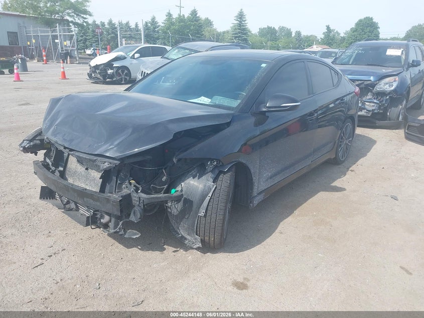2018 Hyundai Elantra VIN KMHD04LB5JU519038 IAAI salvage auction — FRONT END, Clear (Michigan), sold $1,050 on 2026-07-30 (photo 2)