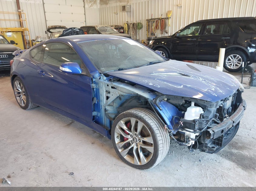 2013 Hyundai Genesis VIN KMHHU6KJ3DU085359 IAAI salvage auction — FRONT END, Salvage Title, sold $550 on 2026-07-21 (photo 1)