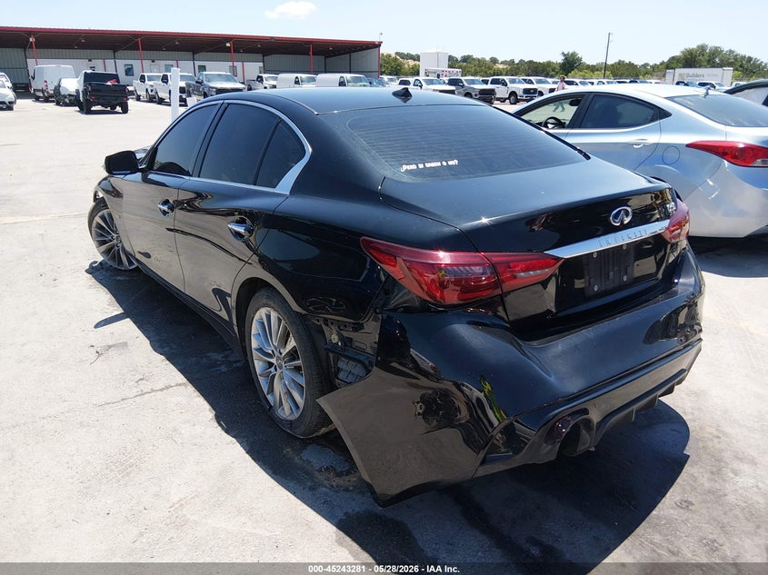 2018 Infiniti Q50 VIN JN1EV7AP4JM353334 IAAI salvage auction — FRONT END, Salvage Title, sold $25 on 2026-07-16 (photo 3)