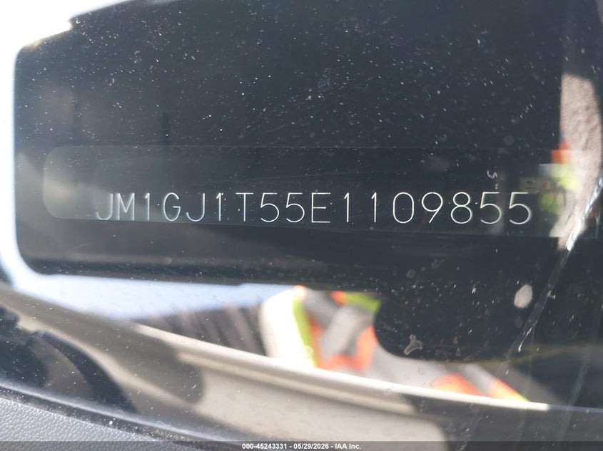 2014 Mazda 6 VIN JM1GJ1T55E1109855 IAAI salvage auction — FRONT END, Salvage Title, sold $250 on 2026-07-07 (photo 9)