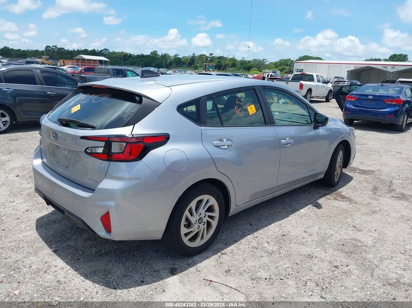 2025 Subaru Impreza VIN JF1GUABC7S8201629 IAAI salvage auction — BIOHAZARD/CHEMICAL, Salvage Title, sold $6,200 on 2026-07-12 (photo 4)
