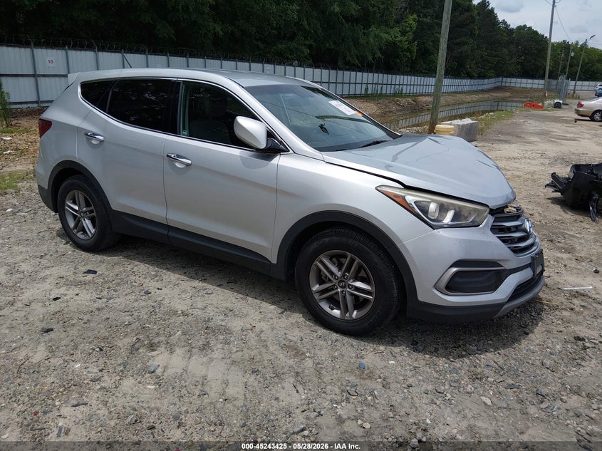 2018 Hyundai Santa fe VIN 5XYZTDLB8JG547855 IAAI salvage auction — FRONT END, Salvage Title, sold $2,400 on 2026-07-30 (photo 1)