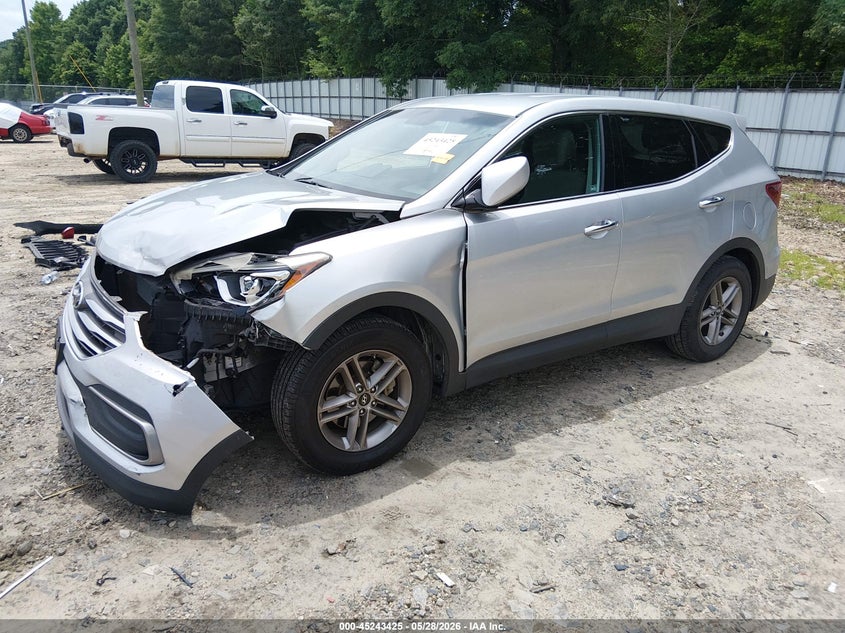 2018 Hyundai Santa fe VIN 5XYZTDLB8JG547855 IAAI salvage auction — FRONT END, Salvage Title, sold $2,400 on 2026-07-30 (photo 2)