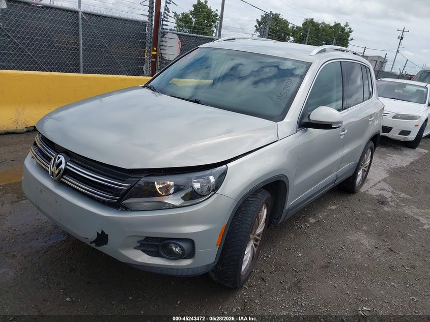 2012 Volkswagen Tiguan VIN WVGBV7AX2CW529431 IAAI salvage auction — NORMAL WEAR, Salvage Title - Dealer (California), sold $550 on 2026-07-23 (photo 2)
