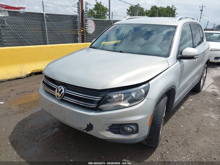 2012 Volkswagen Tiguan VIN WVGBV7AX2CW529431 IAAI salvage auction — NORMAL WEAR, Salvage Title - Dealer (California), sold $550 on 2026-07-23 (photo 6)
