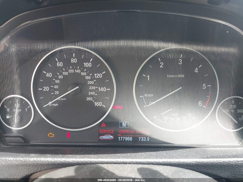 2014 BMW 3er VIN WBA3D3C57EK155101 IAAI salvage auction — NORMAL WEAR, Clear - Dealer Only (California), sold $800 on 2026-07-07 (photo 7)