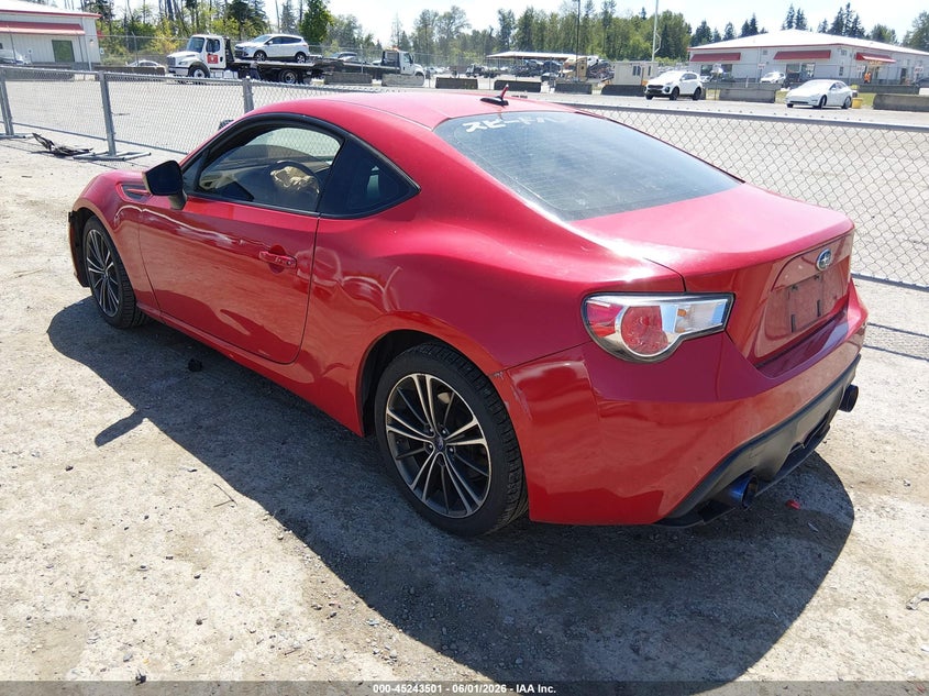 2014 Subaru Brz VIN JF1ZCAB15E9602217 IAAI salvage auction — RIGHT FRONT, Salvage Title, sold $1,550 on 2026-07-22 (photo 3)