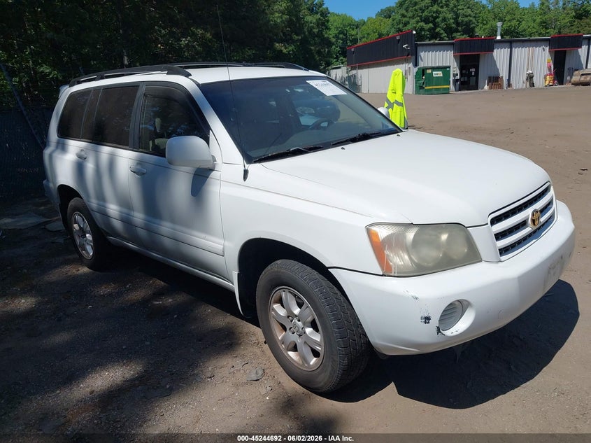 2002 Toyota Highlander VIN JTEHF21A420047535 IAAI salvage auction — REPOSSESSION, Clear (Virginia), sold $375 on 2026-07-16 (photo 1)