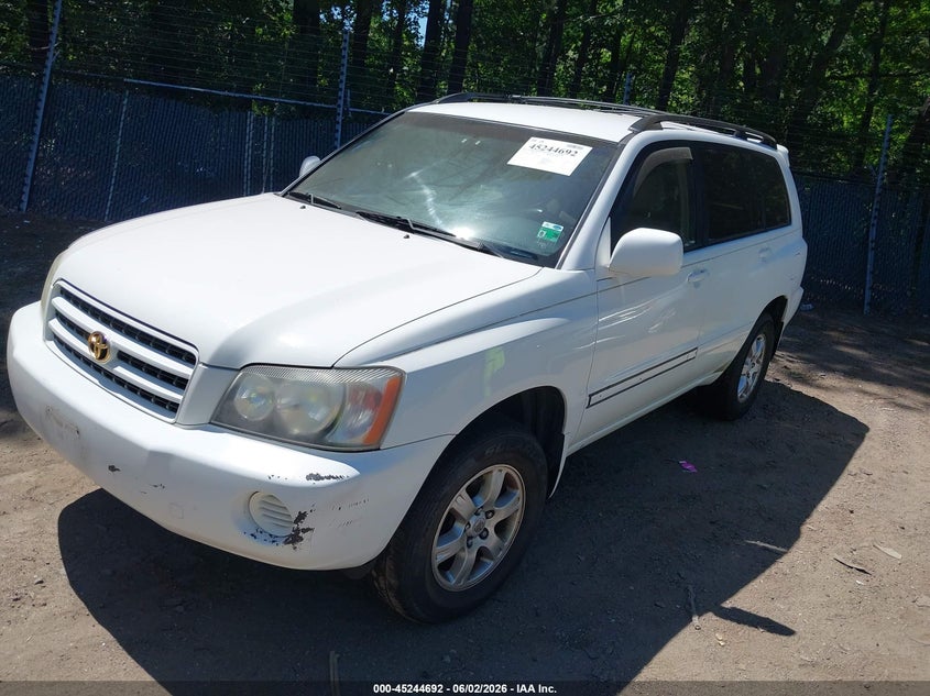2002 Toyota Highlander VIN JTEHF21A420047535 IAAI salvage auction — REPOSSESSION, Clear (Virginia), sold $375 on 2026-07-16 (photo 2)