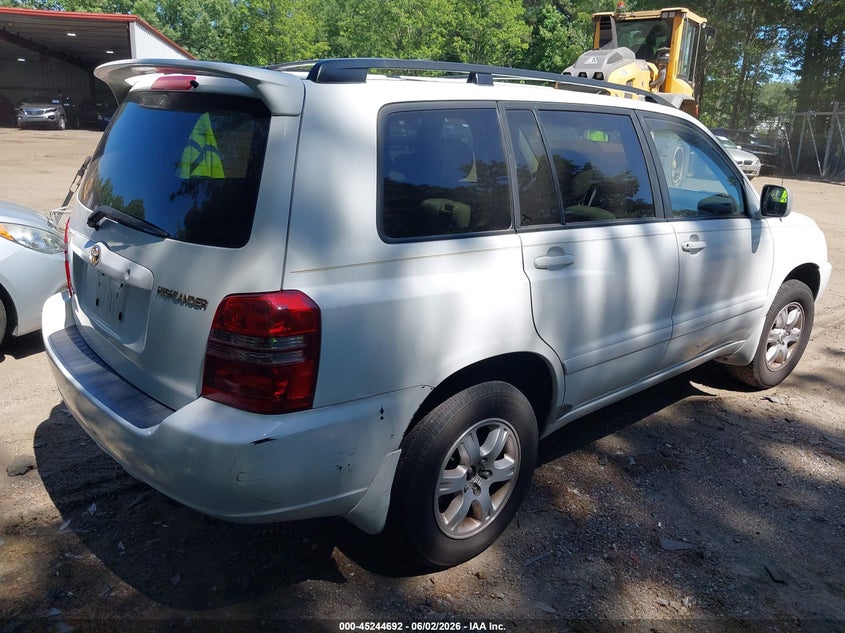 2002 Toyota Highlander VIN JTEHF21A420047535 IAAI salvage auction — REPOSSESSION, Clear (Virginia), sold $375 on 2026-07-16 (photo 4)