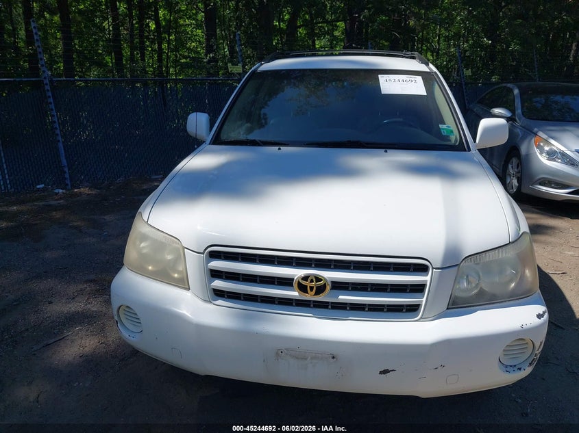 2002 Toyota Highlander VIN JTEHF21A420047535 IAAI salvage auction — REPOSSESSION, Clear (Virginia), sold $375 on 2026-07-16 (photo 6)
