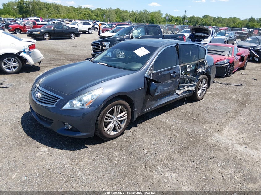 2010 Infiniti G37 VIN JN1CV6AR9AM252972 IAAI salvage auction — LEFT SIDE, Salvage - Greater Than 75% (Maryland), sold $925 on 2026-07-06 (photo 2)