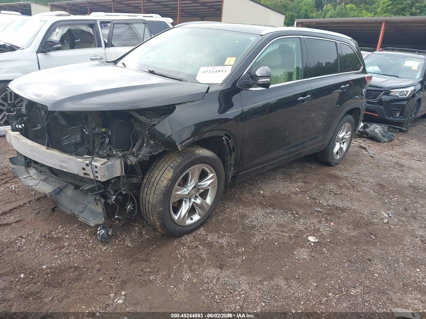 2015 Toyota Highlander VIN 5TDYKRFH5FS083414 IAAI salvage auction — FRONT END, Salvage (Alabama), sold $3,500 on 2026-07-29 (photo 2)