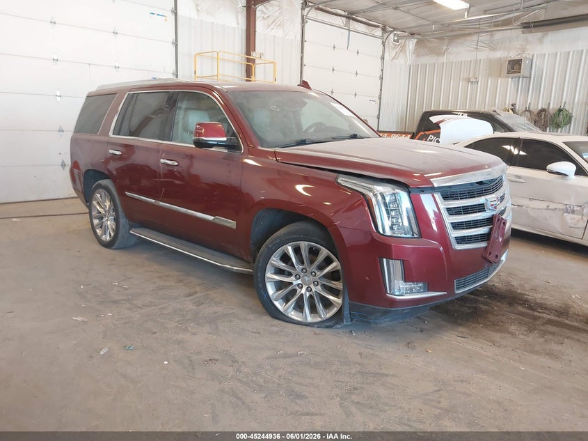 2017 Cadillac Escalade VIN 1GYS4BKJ4HR380802 IAAI salvage auction — FRONT END, Salvage Title, sold $4,350 on 2026-07-08 (photo 1)