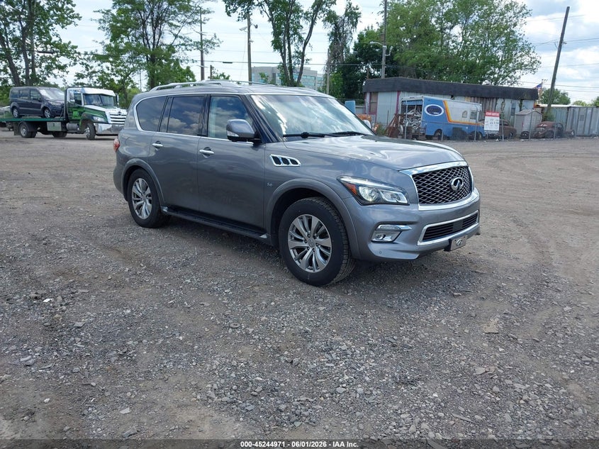 2016 Infiniti Qx80 VIN JN8AZ2NCXG9401834 IAAI salvage auction — REAR END, Salvage Title, sold $4,050 on 2026-07-13 (photo 1)