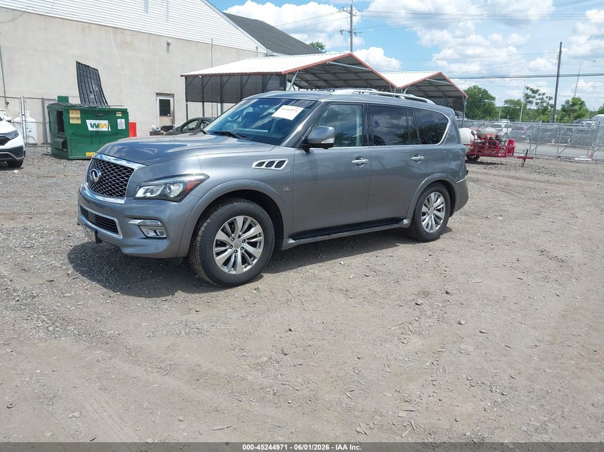 2016 Infiniti Qx80 VIN JN8AZ2NCXG9401834 IAAI salvage auction — REAR END, Salvage Title, sold $4,050 on 2026-07-13 (photo 2)