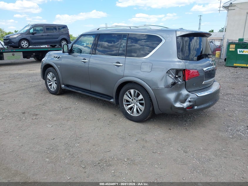 2016 Infiniti Qx80 VIN JN8AZ2NCXG9401834 IAAI salvage auction — REAR END, Salvage Title, sold $4,050 on 2026-07-13 (photo 3)