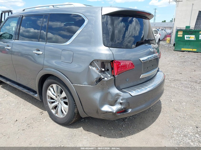 2016 Infiniti Qx80 VIN JN8AZ2NCXG9401834 IAAI salvage auction — REAR END, Salvage Title, sold $4,050 on 2026-07-13 (photo 6)