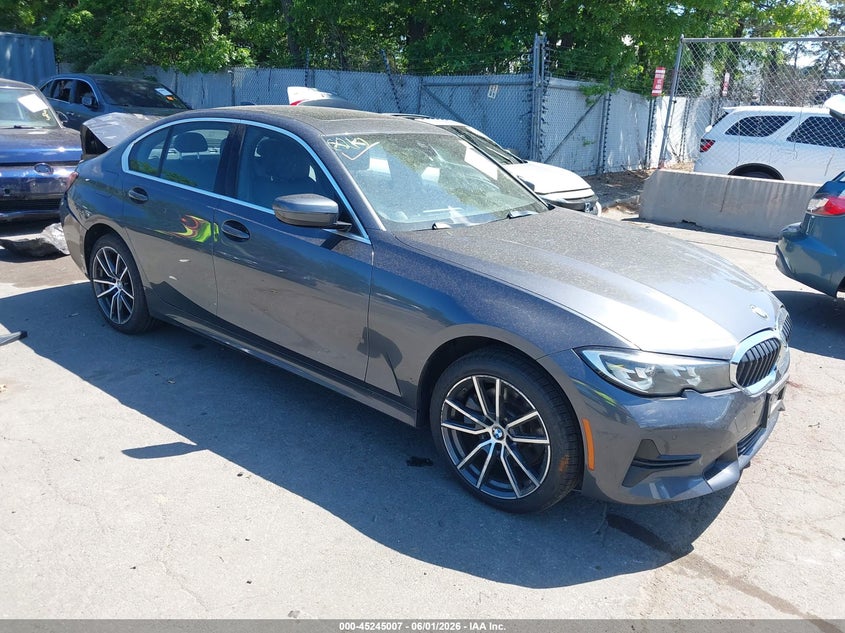 2019 BMW 3er VIN WBA5R7C55KFH15545 IAAI salvage auction — REAR END, Salvage Title, sold $8,500 on 2026-07-07 (photo 1)