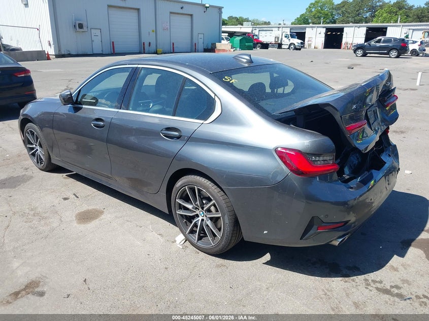 2019 BMW 3er VIN WBA5R7C55KFH15545 IAAI salvage auction — REAR END, Salvage Title, sold $8,500 on 2026-07-07 (photo 3)